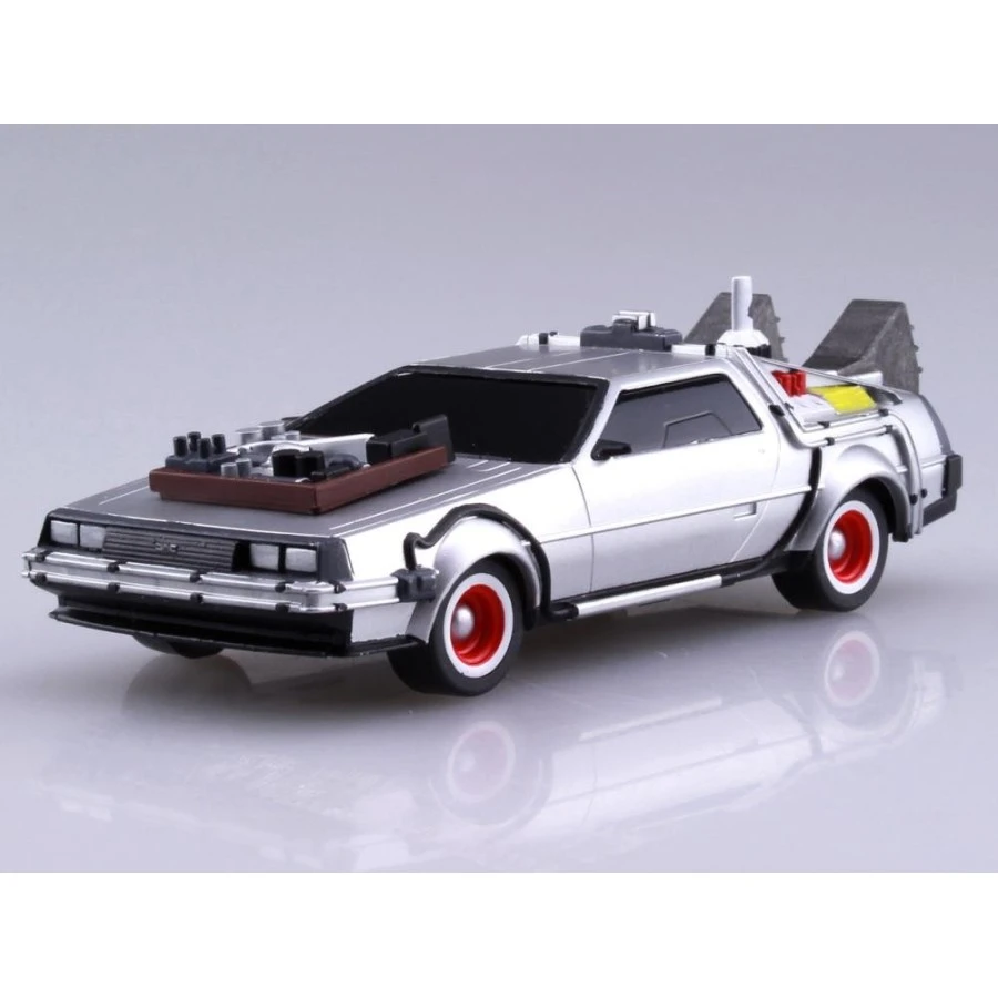 Aoshima Movie Mecha Series 13 Back To The Future III DeLorean 1/43 Scale Model Kit 4 Aoshima Movie Mecha Series 13 Back To The Future III DeLorean 1/43 Scale Model Kit - Image 4