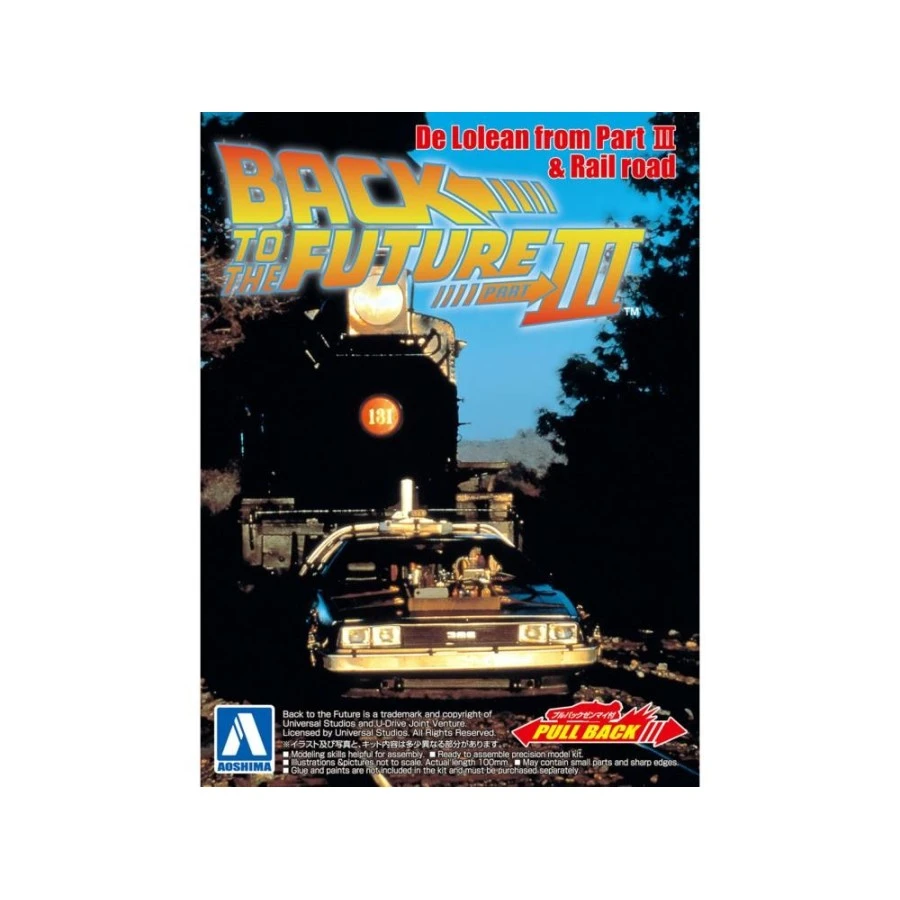 Aoshima Movie Mecha Series 13 Back To The Future III DeLorean 1/43 Scale Model Kit 7 Aoshima Movie Mecha Series 13 Back To The Future III DeLorean 1/43 Scale Model Kit - Image 7