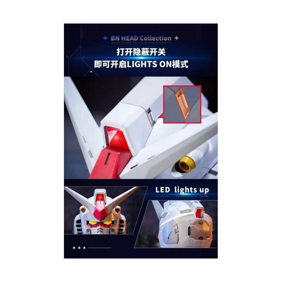 Bandai BN Head Collection Vol.1 Mobile Suit Gundam RX-78-2 Gundam Head Sculpt 5 Bandai BN Head Collection Vol.1 Mobile Suit Gundam RX-78-2 Gundam Head Sculpt - Image 5