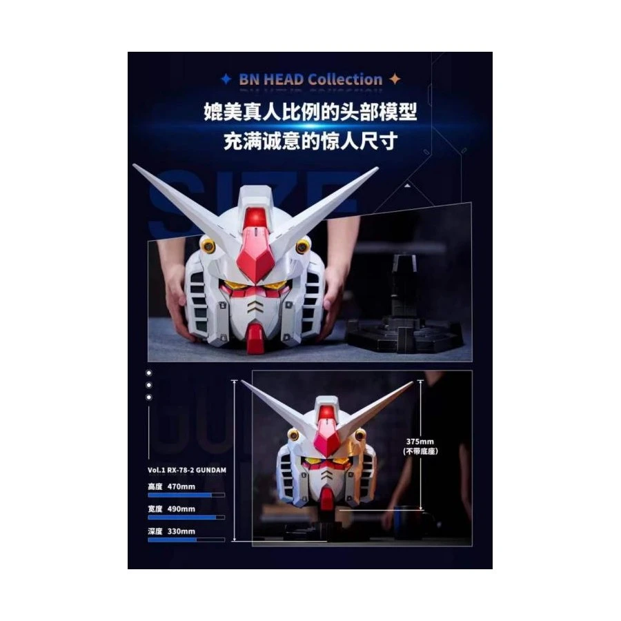 Bandai BN Head Collection Vol.1 Mobile Suit Gundam RX-78-2 Gundam Head Sculpt 7 Bandai BN Head Collection Vol.1 Mobile Suit Gundam RX-78-2 Gundam Head Sculpt - Image 7