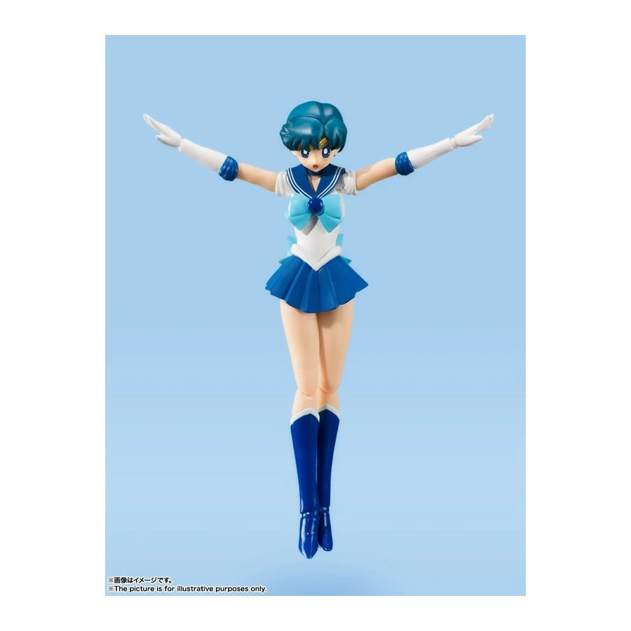 Bandai S.H. Figuarts Sailor Moon Sailor Mercury Animation Color Edition 2 Bandai S.H. Figuarts Sailor Moon Sailor Mercury Animation Color Edition - Image 2