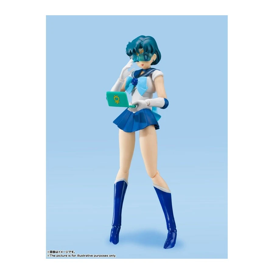 Bandai S.H. Figuarts Sailor Moon Sailor Mercury Animation Color Edition 4 Bandai S.H. Figuarts Sailor Moon Sailor Mercury Animation Color Edition - Image 4