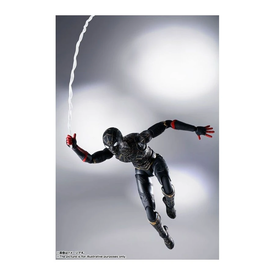 Bandai S.H. Figuarts Spider-Man No Way Home Spider-Man Black & Gold Suit 3 Bandai S.H. Figuarts Spider-Man No Way Home Spider-Man Black & Gold Suit - Image 3