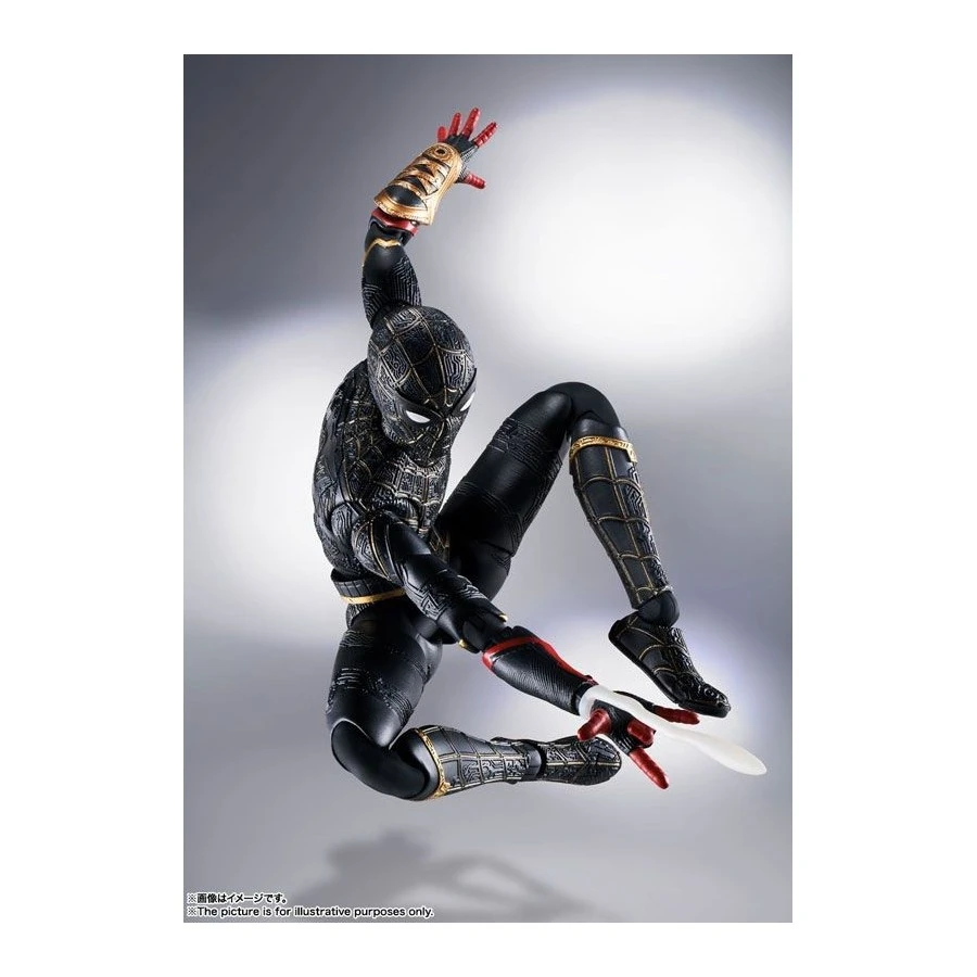 Bandai S.H. Figuarts Spider-Man No Way Home Spider-Man Black & Gold Suit 5 Bandai S.H. Figuarts Spider-Man No Way Home Spider-Man Black & Gold Suit - Image 5