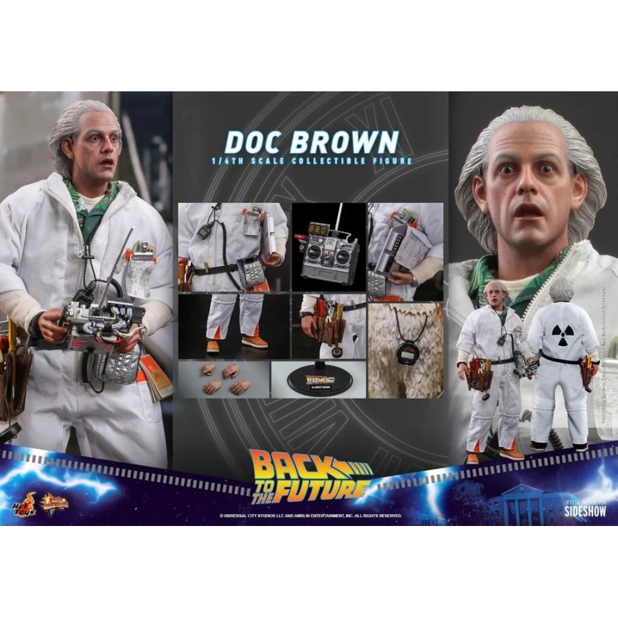 Hot Toys Movie Masterpiece Back To The Future Doc Brown 1/6 Scale Collectible Figure 1 Hot Toys Movie Masterpiece Back To The Future Doc Brown 1/6 Scale Collectible Figure