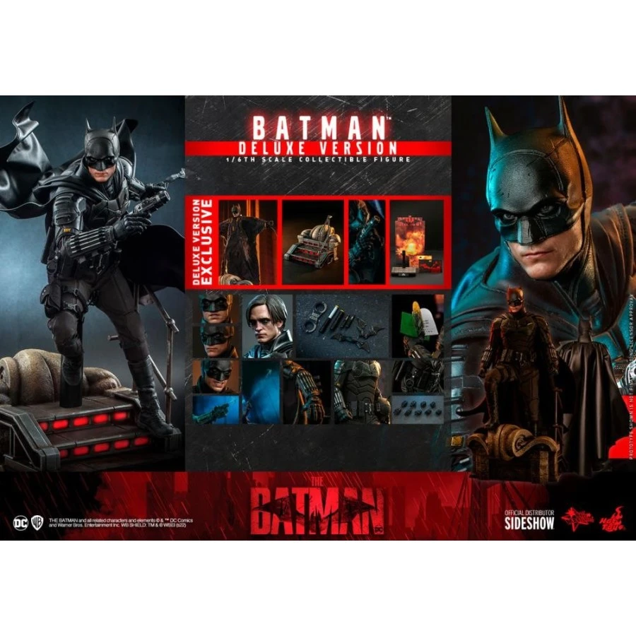 Hot Toys Movie Masterpiece The Batman Batman 1/6 Scale Collectible Figure Deluxe Version 1 Hot Toys Movie Masterpiece The Batman Batman 1/6 Scale Collectible Figure Deluxe Version