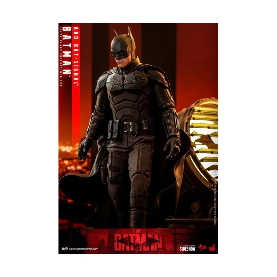 Hot Toys Movie Masterpiece The Batman Batman & Bat-Signal 1/6 Scale Collectible Figure Set 2 Hot Toys Movie Masterpiece The Batman Batman & Bat-Signal 1/6 Scale Collectible Figure Set - Image 2