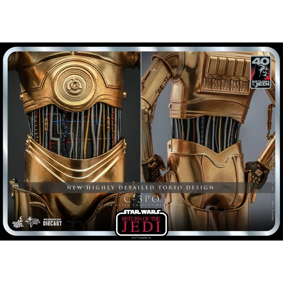 Hot Toys Movie Masterpiece Star Wars Return Of The Jedi 40th Anniversary C-3PO 1/6 Collectible Figure 9 Hot Toys Movie Masterpiece Star Wars Return Of The Jedi 40th Anniversary C-3PO 1/6 Collectible Figure - Image 9