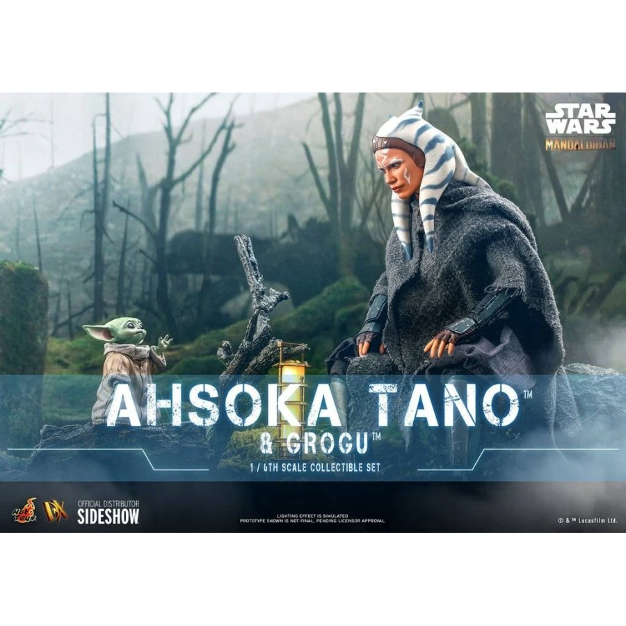 Hot Toys Television Masterpiece Star Wars The Mandalorian Ahsoka Tano & Grogu 1/6 Scale Collectible Figure Deluxe Set 2 Hot Toys Television Masterpiece Star Wars The Mandalorian Ahsoka Tano & Grogu 1/6 Scale Collectible Figure Deluxe Set - Image 2