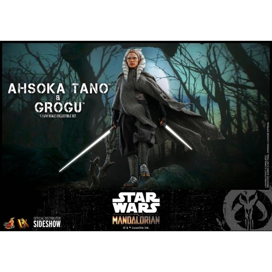 Hot Toys Television Masterpiece Star Wars The Mandalorian Ahsoka Tano & Grogu 1/6 Scale Collectible Figure Deluxe Set 3 Hot Toys Television Masterpiece Star Wars The Mandalorian Ahsoka Tano & Grogu 1/6 Scale Collectible Figure Deluxe Set - Image 3