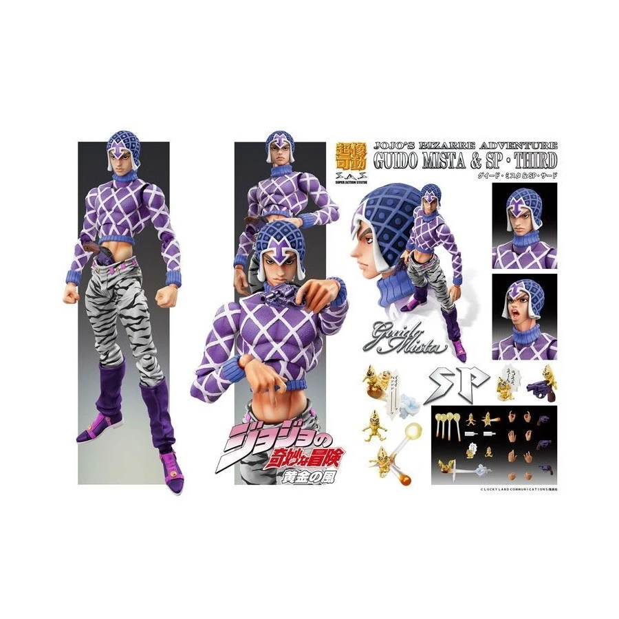 Medicos Super Action Statue JoJo's Bizarre Adventure Golden Wind Guido Mista & Sex Pistols Third 1 Medicos Super Action Statue JoJo's Bizarre Adventure Golden Wind Guido Mista & Sex Pistols Third